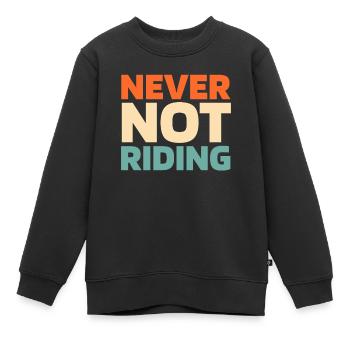 Quad - Sweat Premium enfant bio - noir - Devant - AI Model Kid Female (0cm)