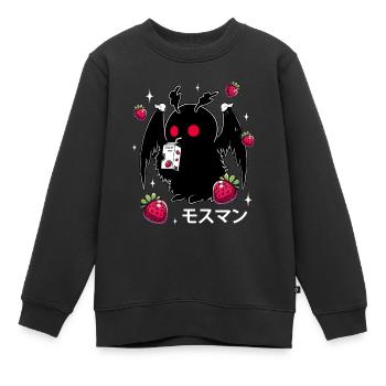 Strawberry Milk Shake Carton Mothman - Kinder Premium Organic Sweatshirt - Schwarz - Vorne - AI Model Kid Female (0cm)