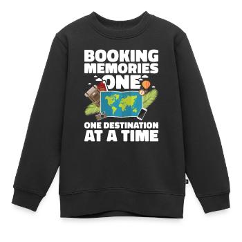 Commis au tourisme Agence de voyages - Sweat Premium enfant bio - noir - Devant - AI Model Kid Female (0cm)