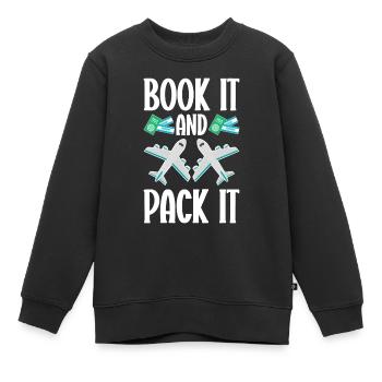 Commis au tourisme Agence de voyages - Sweat Premium enfant bio - noir - Devant - AI Model Kid Female (0cm)