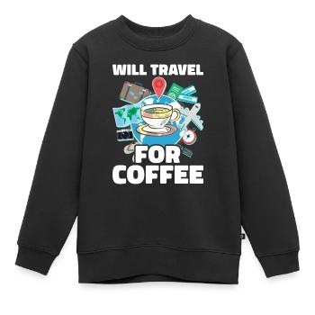 Commis au tourisme Agence de voyages - Sweat Premium enfant bio - noir - Devant - AI Model Kid Female (0cm)