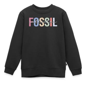Collectionneur de fossiles Paléontologie Chasseur de fossiles Paléen - Sweat Premium enfant bio - noir - Devant - AI Model Kid Female (0cm)