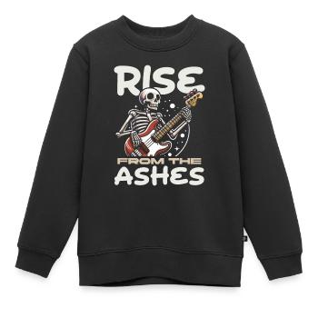 Bassist Bass Gitarre Basser Skelett - Kinder Premium Organic Sweatshirt - Schwarz - Vorne - AI Model Kid Female (0cm)