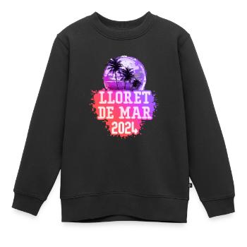 Lloret De Mar 2024 Palmen - Kinder Premium Organic Sweatshirt - Schwarz - Vorne - AI Model Kid Female (0cm)