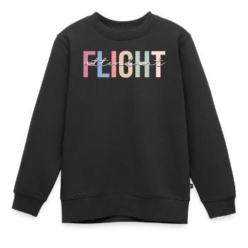 Flugbegleiterin Stewardess - Kinder Premium Organic Sweatshirt - Schwarz - Vorne - AI Model Kid Female (0cm)