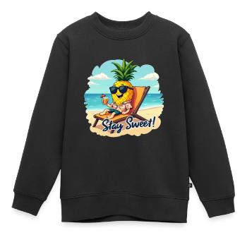 ANANAS - Sweat Premium enfant bio - noir - Devant - AI Model Kid Female (0cm)