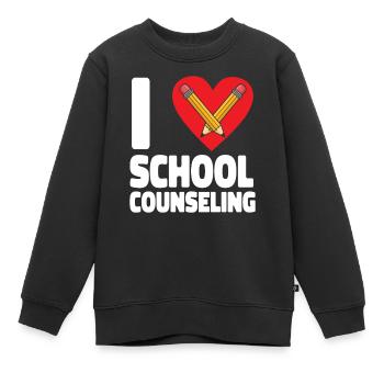 School Counselor Heart I (Heart) - Kinder Premium Organic Sweatshirt - Schwarz - Vorne - AI Model Kid Female (0cm)