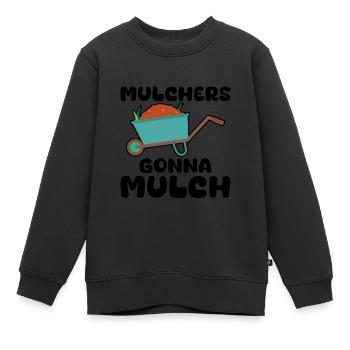 Broyeurs allant au Paillis 4 - Sweat Premium enfant bio - noir - Devant - AI Model Kid Female (0cm)