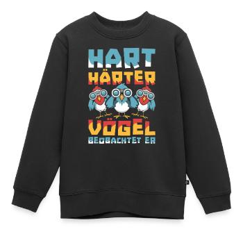 Vogelbeobachter - Kinder Premium Organic Sweatshirt - Schwarz - Vorne - AI Model Kid Female (0cm)