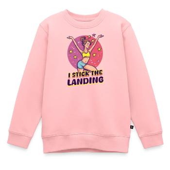 Gymnastik I Stick Die Landung - Kinder Premium Organic Sweatshirt - Rosa - Vorne - AI Model Kid Female (0cm)