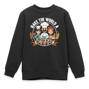 Mieux faire vivre le monde - Sweat Premium enfant bio - noir - Devant - AI Model Kid Female (0cm)