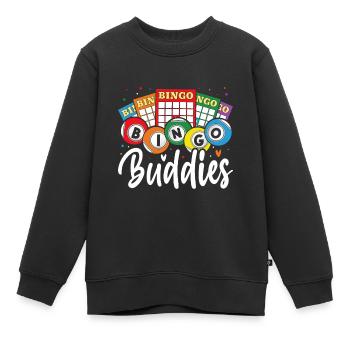 Bingo Buddies Drôle Jeu de loterie Bingo - Sweat Premium enfant bio - noir - Devant - AI Model Kid Female (0cm)