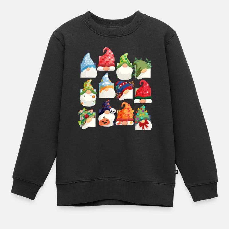 Espèce de gnome Gnome de jardin - Sweat Premium enfant bio - noir