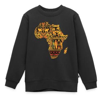 Couleur vive Africaine - Sweat Premium enfant bio - noir - Devant - AI Model Kid Female (0cm)