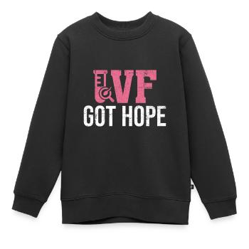 FIV Got Hope Drôle Infertilité FIV Mom Ovule - Sweat Premium enfant bio - noir - Devant - AI Model Kid Female (0cm)