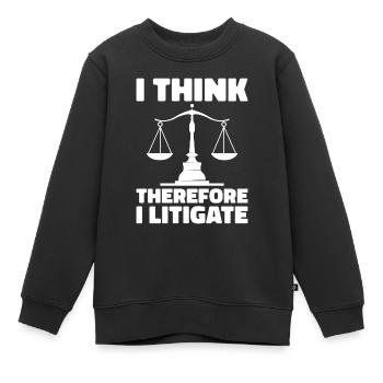 Avocat Avocat Tribunal Procureur de la République - Sweat Premium enfant bio - noir - Devant - AI Model Kid Female (0cm)