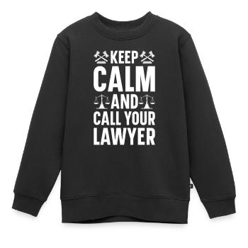 Avocat Avocat Tribunal Procureur de la République - Sweat Premium enfant bio - noir - Devant - AI Model Kid Female (0cm)