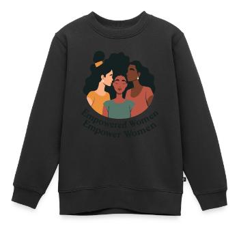 LES FEMMES AUTONOMISENT LES FEMMES - Sweat Premium enfant bio - noir - Devant - AI Model Kid Female (0cm)