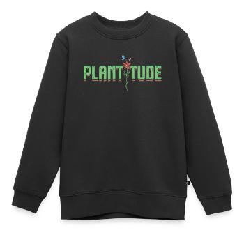 Plantes Collectionneur de plantes Plante Plantitude - Sweat Premium enfant bio - noir - Devant - AI Model Kid Female (0cm)