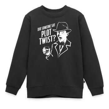 Murder Mystery Dinner Outfit Plot Twist - Kinder Premium Organic Sweatshirt - Schwarz - Vorne - AI Model Kid Female (0cm)