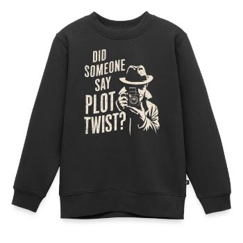 meurtre mystère dîner tenue Quelqu’un a-t-il dit complot - Sweat Premium enfant bio - noir - Devant - AI Model Kid Female (0cm)