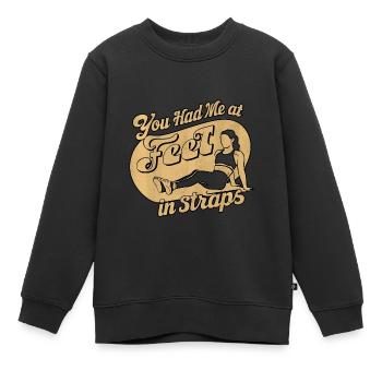 You Had Me At Feet In Straps 61 - Kinder Premium Organic Sweatshirt - Schwarz - Vorne - AI Model Kid Female (0cm)