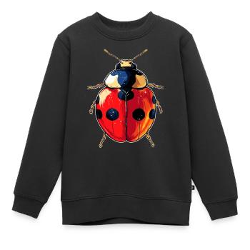 Marienkäfer Ladybug Insekten Bunt Süße Marienkäfer - Kinder Premium Organic Sweatshirt - Schwarz - Vorne - AI Model Kid Female (0cm)