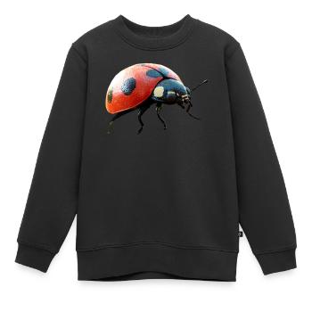 Marienkäfer Ladybug Insekten Bunt Süße Marienkäfer - Kinder Premium Organic Sweatshirt - Schwarz - Vorne - AI Model Kid Female (0cm)