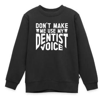 Dentist Dental - Kinder Premium Organic Sweatshirt - Schwarz - Vorne - AI Model Kid Female (0cm)