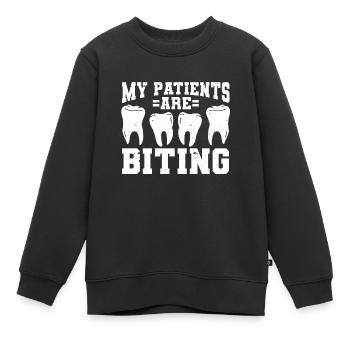 Dentist Dental - Kinder Premium Organic Sweatshirt - Schwarz - Vorne - AI Model Kid Female (0cm)