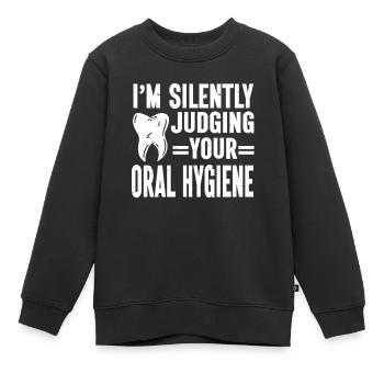 Dentist Dental - Kinder Premium Organic Sweatshirt - Schwarz - Vorne - AI Model Kid Female (0cm)