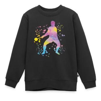 Lanceur de marteau Lancer de marteau Colorsplash - Sweat Premium enfant bio - noir - Devant - AI Model Kid Female (0cm)