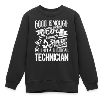 Chemical Technician Strong Chemical Technician - Kids Premium Organic Sweatshirt - black - Front - AI Model Kid Female (0cm)