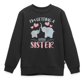 Révélation de la petite soeur à l’obtention d’une petite soeur renard - Sweat Premium enfant bio - noir - Devant - AI Model Kid Female (0cm)