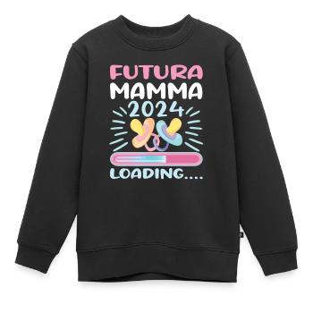 Super Mamma 2024 Loading - Kinder Premium Organic Sweatshirt - Schwarz - Vorne - AI Model Kid Female (0cm)
