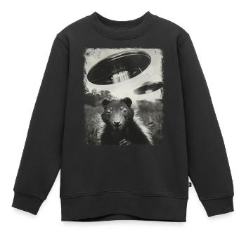 Skunk OVNI Alien Alien Selfie - Sweat Premium enfant bio - noir - Devant - AI Model Kid Female (0cm)