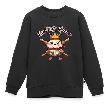 REINE DE LA PÂTISSERIE - Sweat Premium enfant bio - noir - Devant - AI Model Kid Female (0cm)
