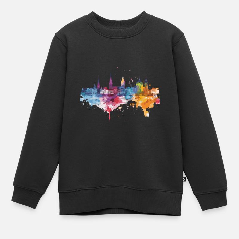 Wismar - Kinder Premium Organic Sweatshirt - Schwarz