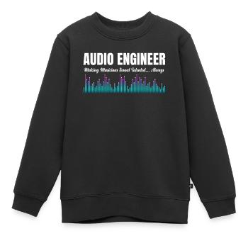 Ingénieur du son, le musicien depuis des temps immémoriaux - Sweat Premium enfant bio - noir - Devant - AI Model Kid Female (0cm)