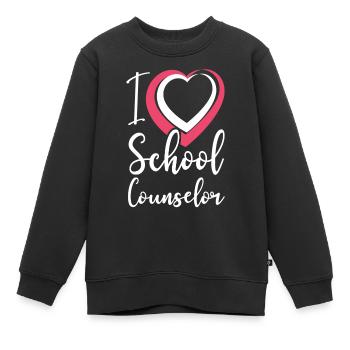 School Counselor Heart I (Heart) - Kinder Premium Organic Sweatshirt - Schwarz - Vorne - AI Model Kid Female (0cm)