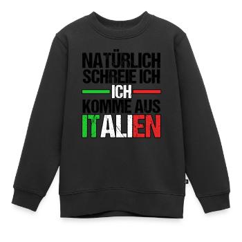 Italien Italiener Vaffanculo - Kinder Premium Organic Sweatshirt - Schwarz - Vorne - AI Model Kid Female (0cm)