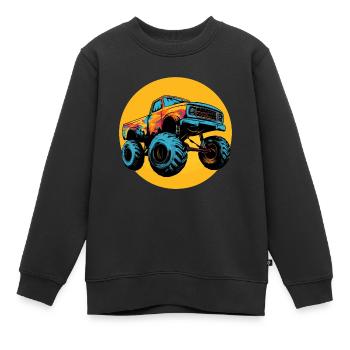 Monster Truck - Kinder Premium Organic Sweatshirt - Schwarz - Vorne - AI Model Kid Female (0cm)