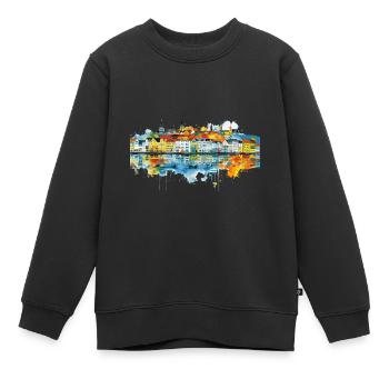 Bingen am Rhein - Kinder Premium Organic Sweatshirt - Schwarz - Vorne - AI Model Kid Female (0cm)