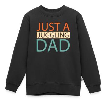 Jongleur Jongleur Juste Un Papa Jongleur - Sweat Premium enfant bio - noir - Devant - AI Model Kid Female (0cm)