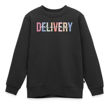 Delivery Driver Courier - Kids Premium Organic Sweatshirt - black - Front - AI Model Kid Female (0cm)