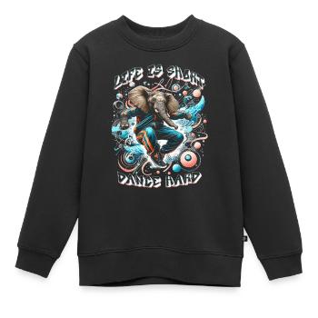 Breakdance B-boy Life is short, dance hard - Kinder Premium Organic Sweatshirt - Schwarz - Vorne - AI Model Kid Female (0cm)