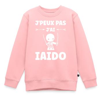 iaido - Sweat Premium enfant bio - rose - Devant - AI Model Kid Female (0cm)