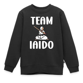 iaido - Sweat Premium enfant bio - noir - Devant - AI Model Kid Female (0cm)