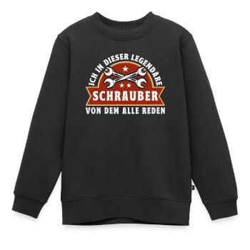 Mécanicien automobile Mécatronicien automobile Mécanicien - Sweat Premium enfant bio - noir - Devant - AI Model Kid Female (0cm)