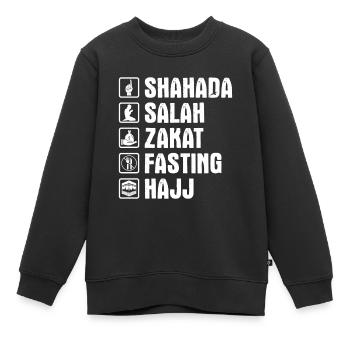 Cadeau musulman pour les musulmans Religion islamique Islam - Sweat Premium enfant bio - noir - Devant - AI Model Kid Female (0cm)